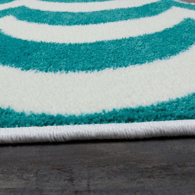 Baron RG8201 Teal/Gray Novelty Area Rug By Furniture Of America - sofafair.com