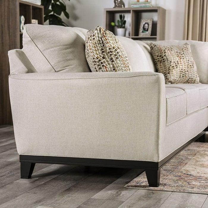 Bridie SM1116 Ivory Transitional Sectional By furniture of america - sofafair.com