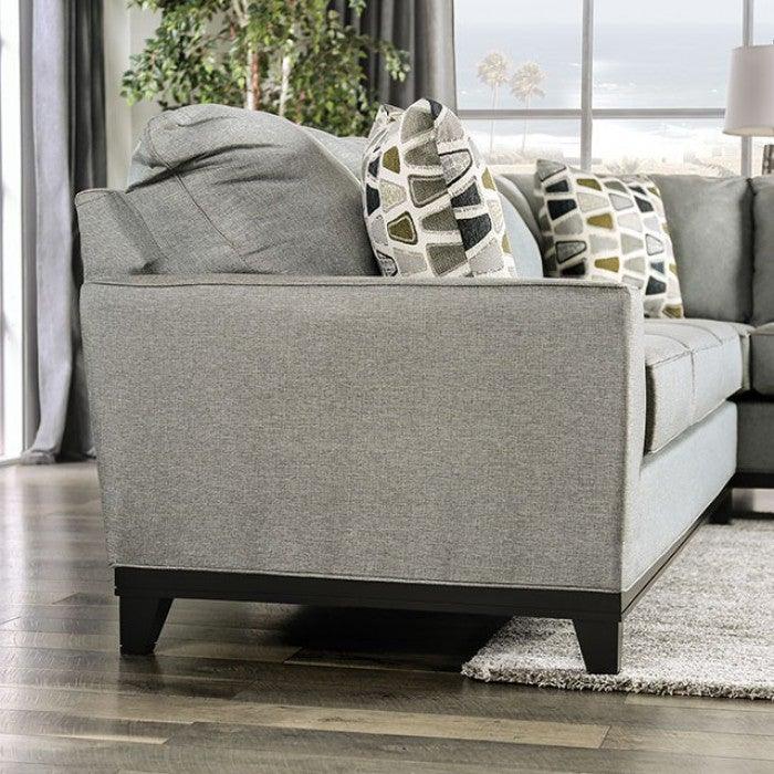 Bridie SM1117 Gray Transitional Sectional By furniture of america - sofafair.com