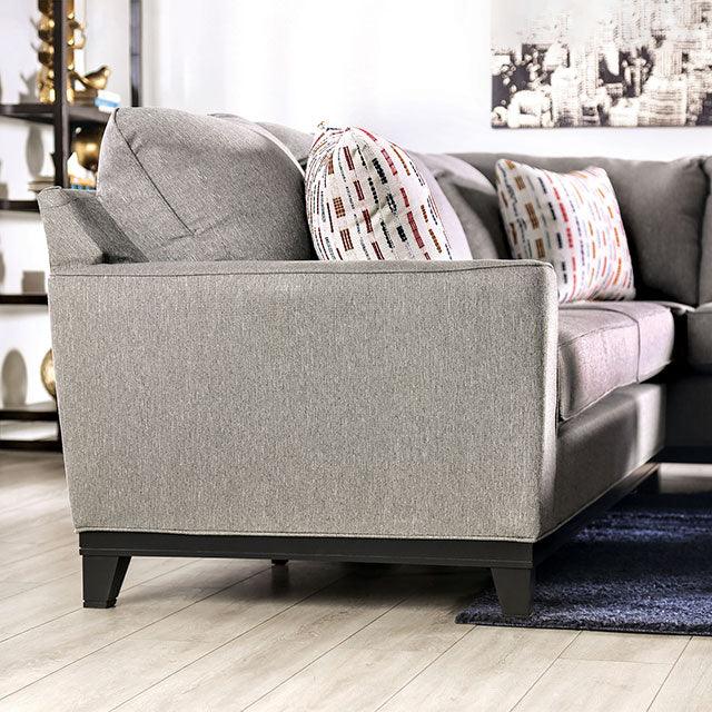 Lantwit SM1118 Light Gray Transitional Sectional By Furniture Of America - sofafair.com