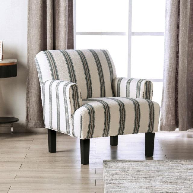 Ealing SM1207-CH Beige/Ivory Transitional Chair By Furniture Of America - sofafair.com
