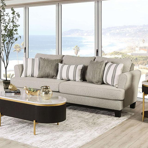 Hermilly SM1207-SF Beige/Ivory Transitional Sofa By Furniture Of America - sofafair.com