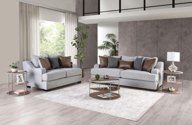 Skyline SM1211-SF Light Gray/Brown Transitional Sofa By Furniture Of America - sofafair.com