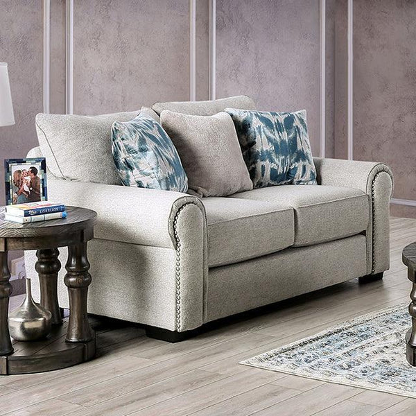 Laredo SM1215-LV Beige Transitional Loveseat By Furniture Of America - sofafair.com