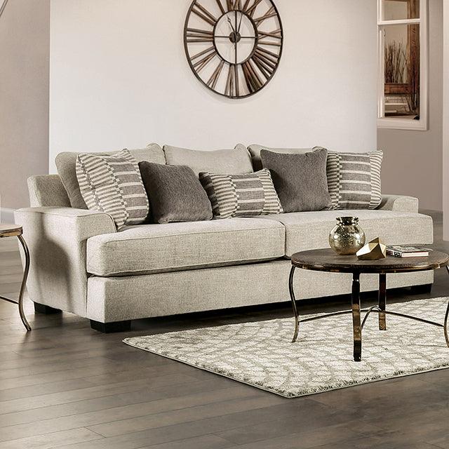Holborn SM1219-SF Beige Transitional Sofa By Furniture Of America - sofafair.com