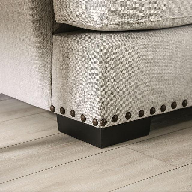Picotee SM1279-SF Light Gray/Charcoal Transitional Sofa By Furniture Of America - sofafair.com