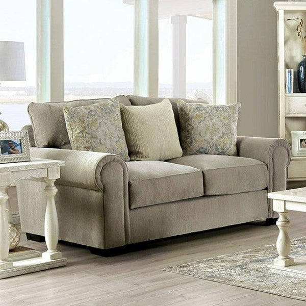 Osborne SM1296-LV Gray Transitional Loveseat By furniture of america - sofafair.com