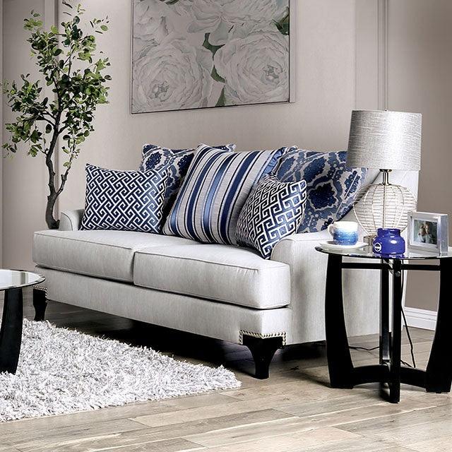 Sisseton SM2207-LV Light Gray Transitional Love Seat By Furniture Of America - sofafair.com