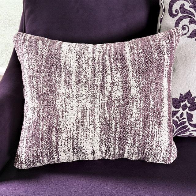 Sisseton SM2208-LV Purple Transitional Love Seat By Furniture Of America - sofafair.com