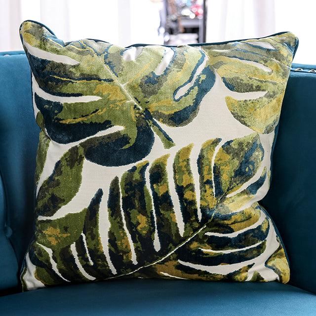 Azuletti SM2219-SF Dark Teal/Apple Green Transitional Sofa By Furniture Of America - sofafair.com