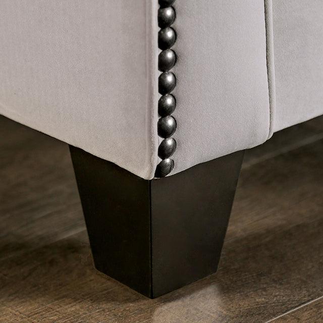 Montecelio SM2270-SF Light Gray/Navy Transitional Sofa By Furniture Of America - sofafair.com