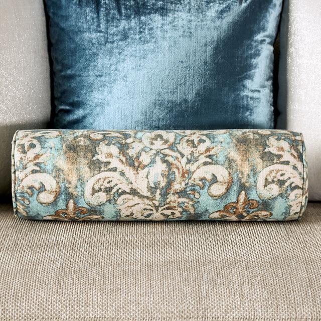 Catarina SM2287-LV Beige/Teal Transitional Loveseat By Furniture Of America - sofafair.com