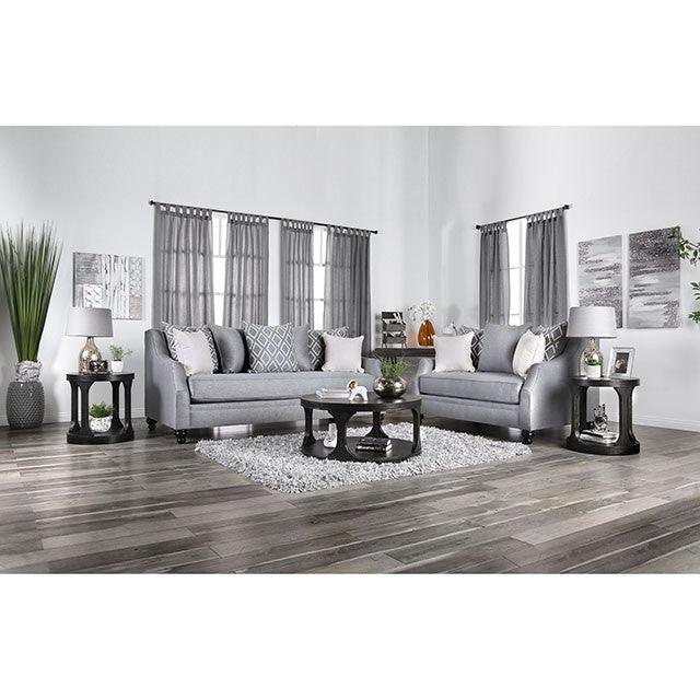 Nefyn SM2670-LV Gray Transitional Love Seat By Furniture Of America - sofafair.com