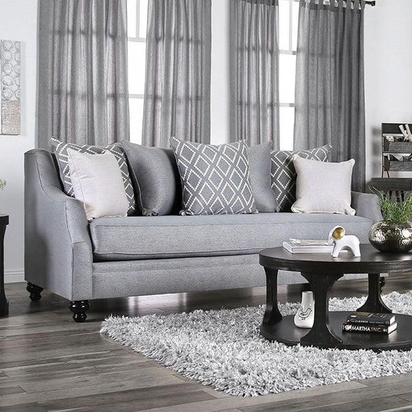 Nefyn SM2670-SF Gray Transitional Sofa By Furniture Of America - sofafair.com