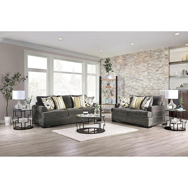 Taliyah SM3080-SF Gray/Yellow Transitional Sofa By Furniture Of America - sofafair.com