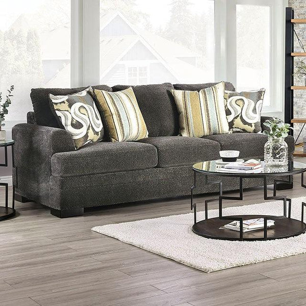 Taliyah SM3080-SF Gray/Yellow Transitional Sofa By Furniture Of America - sofafair.com
