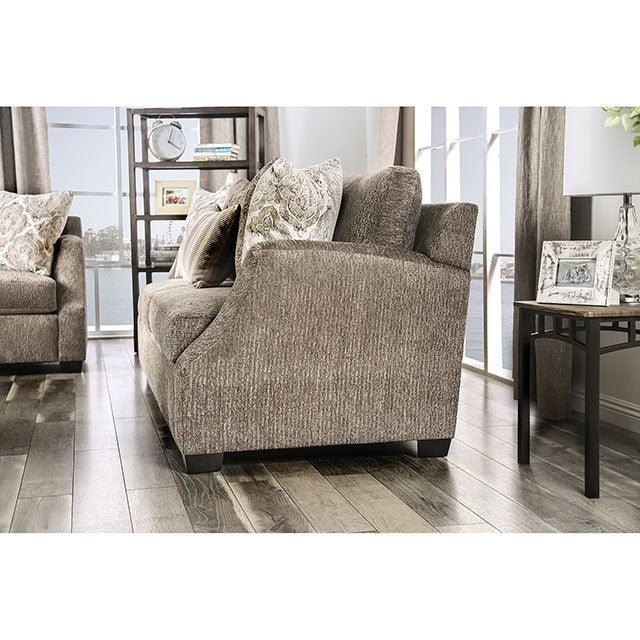 Laila SM3082-LV Gray Transitional Love Seat By Furniture Of America - sofafair.com