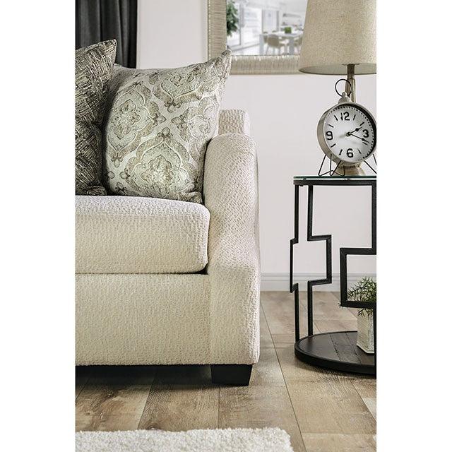 Laila SM3083-SF Ivory Transitional Sofa By Furniture Of America - sofafair.com