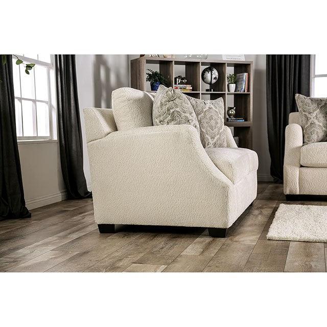 Laila SM3083-SF Ivory Transitional Sofa By Furniture Of America - sofafair.com
