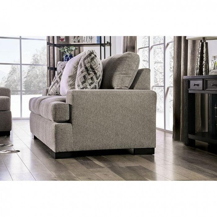 Polly SM3084-LV Light Gray Transitional Love Seat By furniture of america - sofafair.com