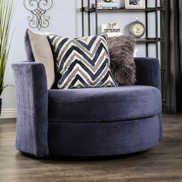 Griswold SM5151-CH Navy Transitional Chair By furniture of america - sofafair.com