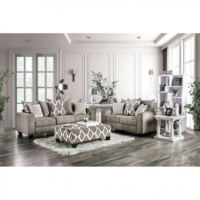 Basie SM5156-LV Gray Transitional Love Seat By furniture of america - sofafair.com