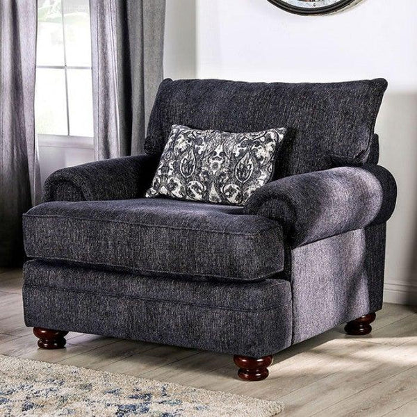 Hadleigh SM5157-CH Navy Transitional Chair By furniture of america - sofafair.com