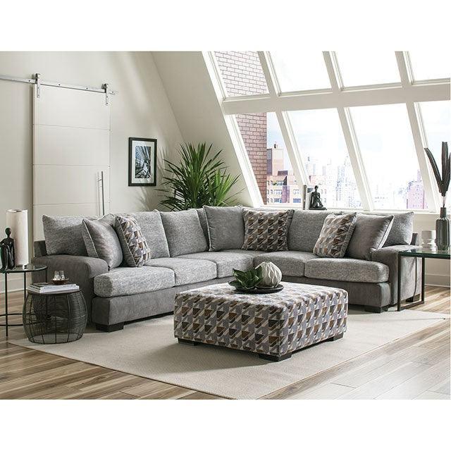 Alannah SM5184 Light Gray/Gray/Brown Transitional Sectional By Furniture Of America - sofafair.com