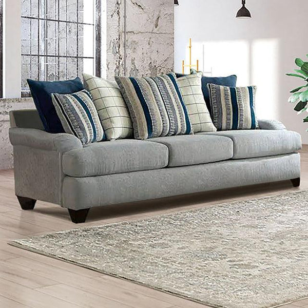Plaistow SM5189-SF Gray Transitional Sofa By Furniture Of America - sofafair.com