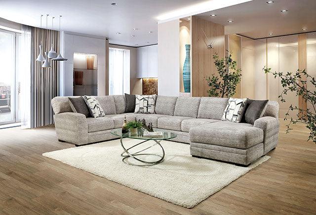 Walthamstow SM5190 Gray Contemporary Sectional By Furniture Of America - sofafair.com