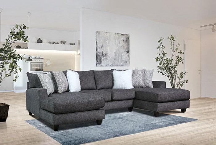 Kennington SM5247 Charcoal Contemporary Sectional By furniture of america - sofafair.com