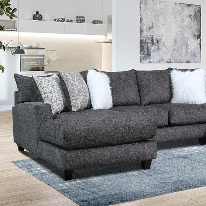 Kennington SM5247 Charcoal Contemporary Sectional By furniture of america - sofafair.com