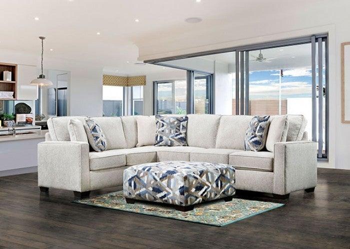 Heathfield SM5403-SECT Ivory Contemporary Sectional By furniture of america - sofafair.com