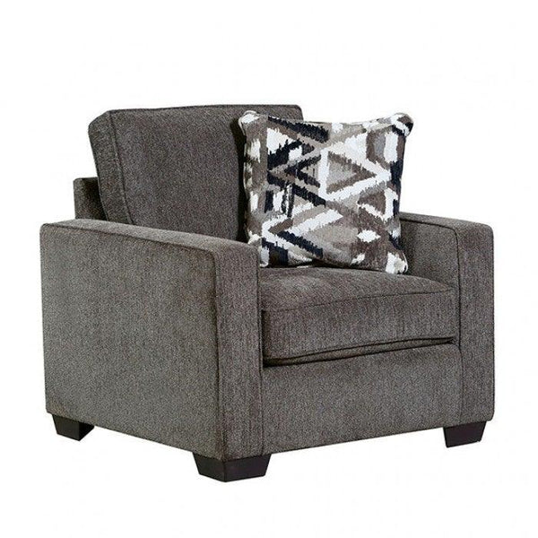 Brentwood SM5405-CH Gray Contemporary Chair By furniture of america - sofafair.com