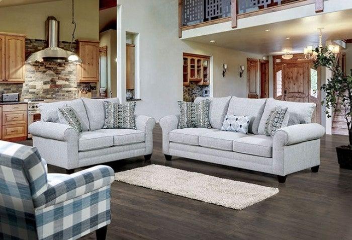 Aberporth SM5406-LV Gray Contemporary Loveseat By furniture of america - sofafair.com