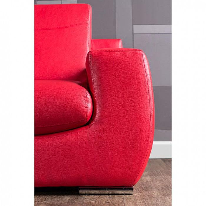 Tekir SM6033-LV Red Contemporary Love Seat By furniture of america - sofafair.com