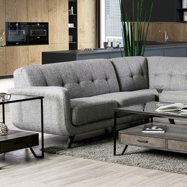 Dresden SM6042 Light Gray Midcentury Modern Sectional By furniture of america - sofafair.com