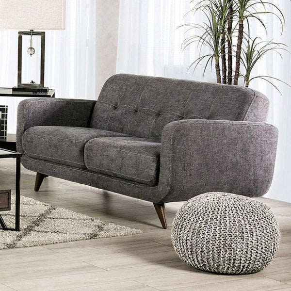 Siegen SM6044-LV Gray Midcentury Modern Loveseat By furniture of america - sofafair.com