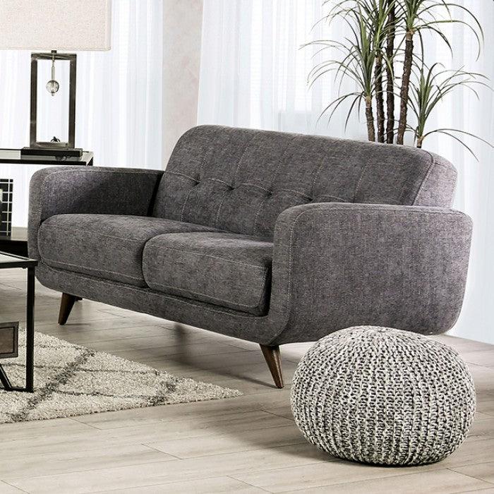 Siegen SM6044-LV Gray Midcentury Modern Loveseat By furniture of america - sofafair.com
