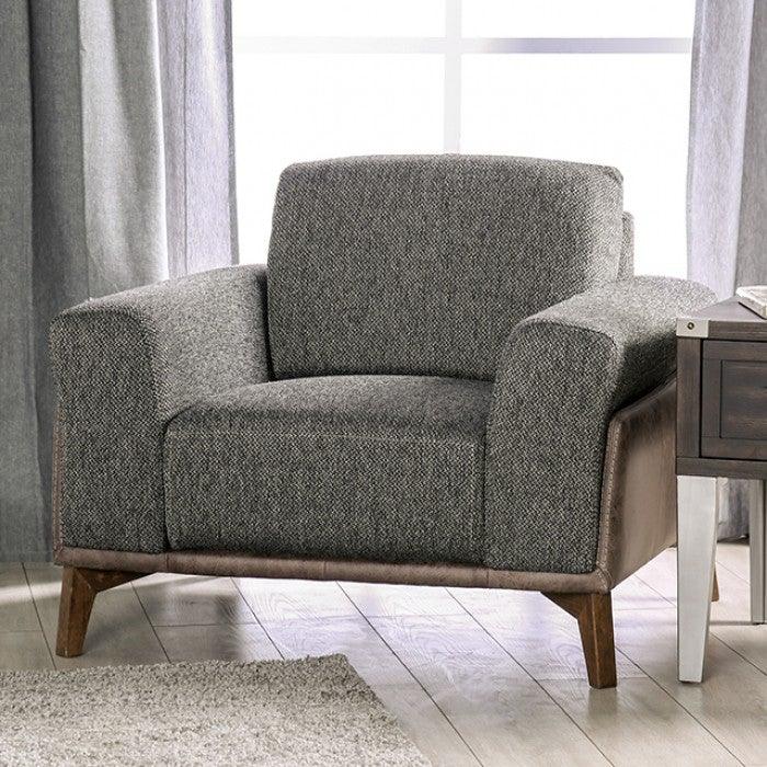 Kloten SM6045-CH Gray Midcentury Modern Chair By furniture of america - sofafair.com