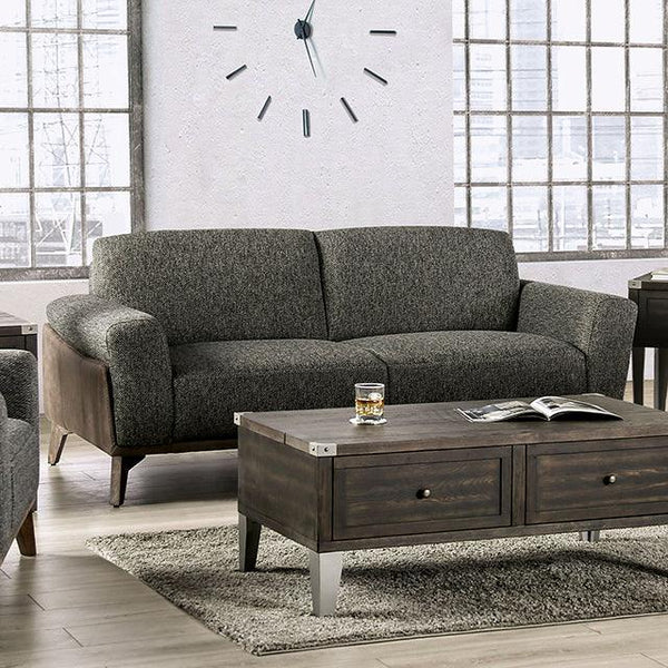 Kloten SM6045-SF Gray Mid-century Modern Sofa By Furniture Of America - sofafair.com