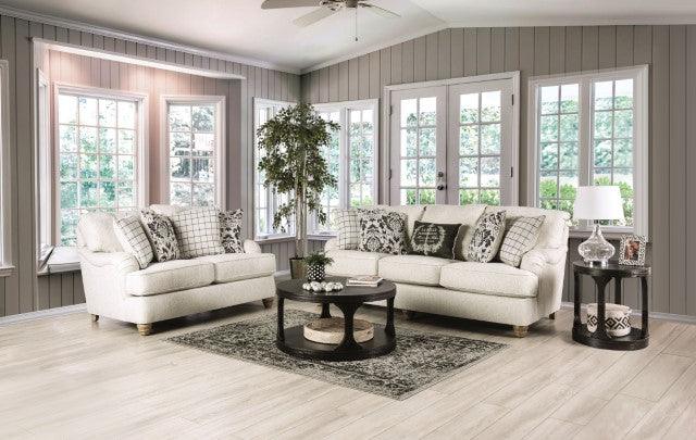 Mossley SM6090-LV Ivory Transitional Loveseat By Furniture Of America - sofafair.com