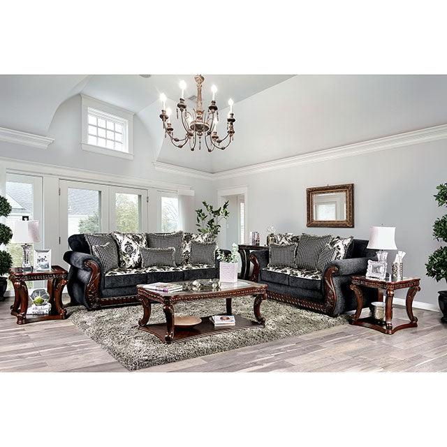 Whitland SM6218-SF Dark Gray Traditional Sofa By Furniture Of America - sofafair.com