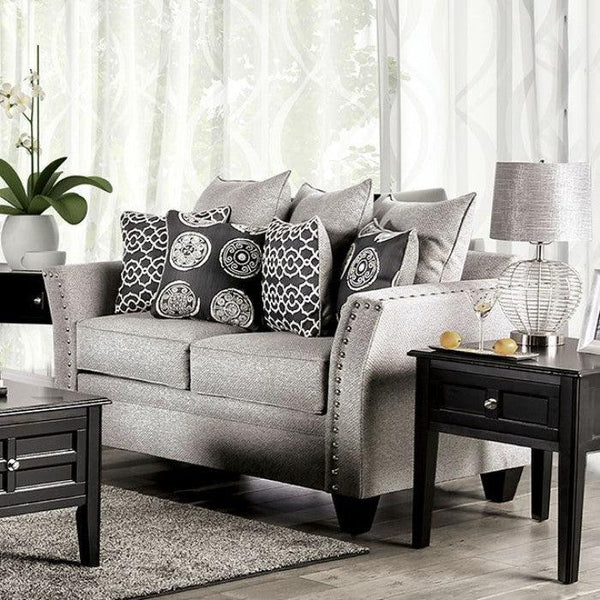Talgarth SM6221-LV Gray Transitional Love Seat By furniture of america - sofafair.com