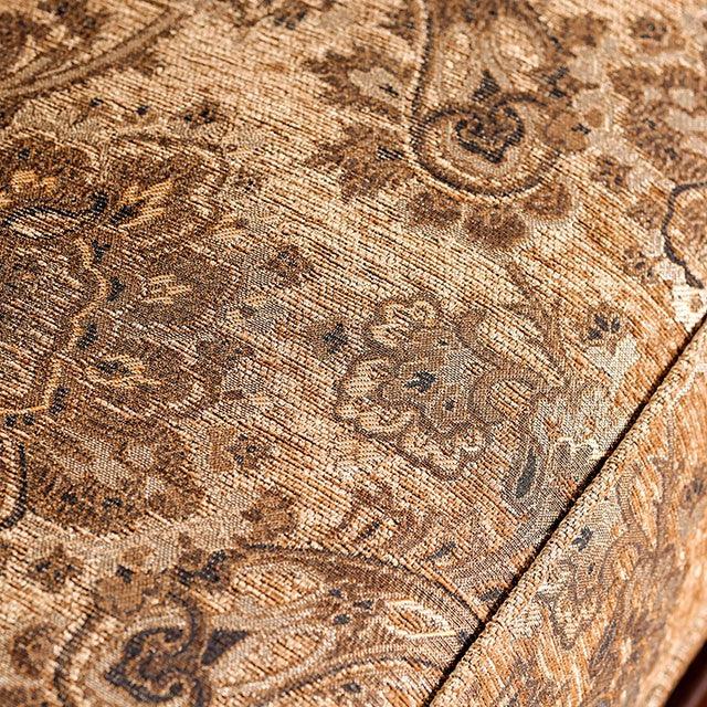 Nicanor SM6407-SF Tan/Gold Traditional Sofa By Furniture Of America - sofafair.com