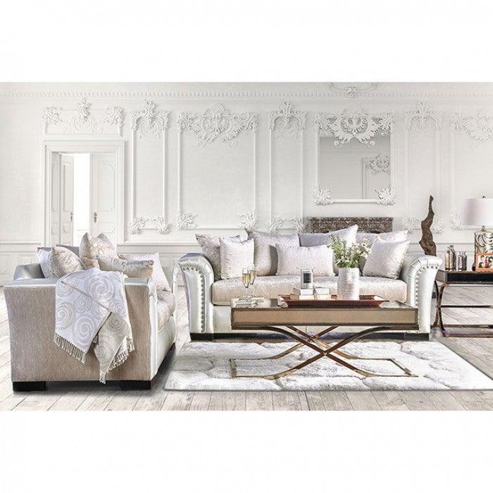Benigno SM6411-LV Pearl Transitional Love Seat By furniture of america - sofafair.com
