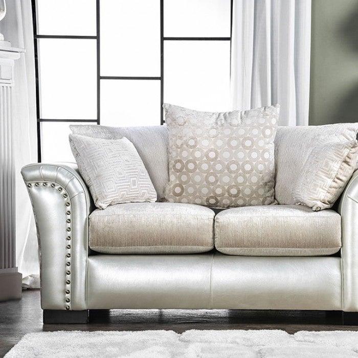 Benigno SM6411-LV Pearl Transitional Love Seat By furniture of america - sofafair.com