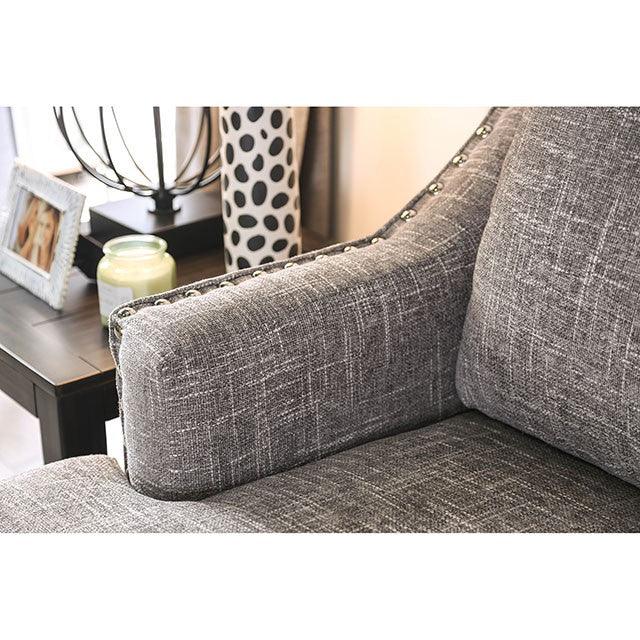 Erika SM6420-LV Gray Transitional Love Seat By Furniture Of America - sofafair.com