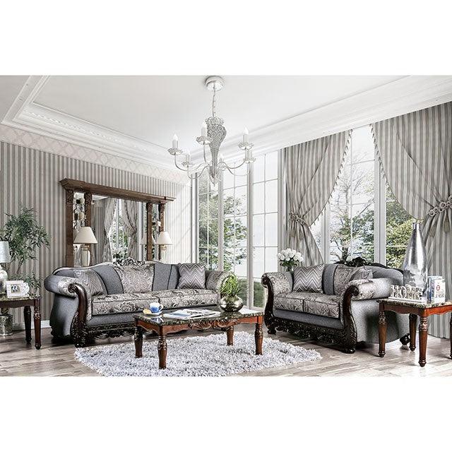 Newdale SM6424-LV Gray Traditional Love Seat By Furniture Of America - sofafair.com