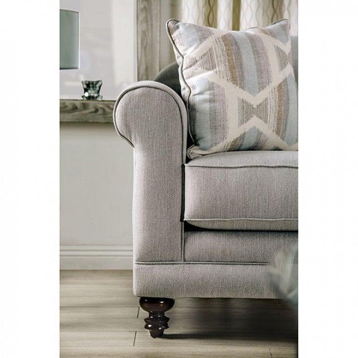 Kacey SM6435-SF Light Gray/Powder Blue Transitional Sofa By furniture of america - sofafair.com